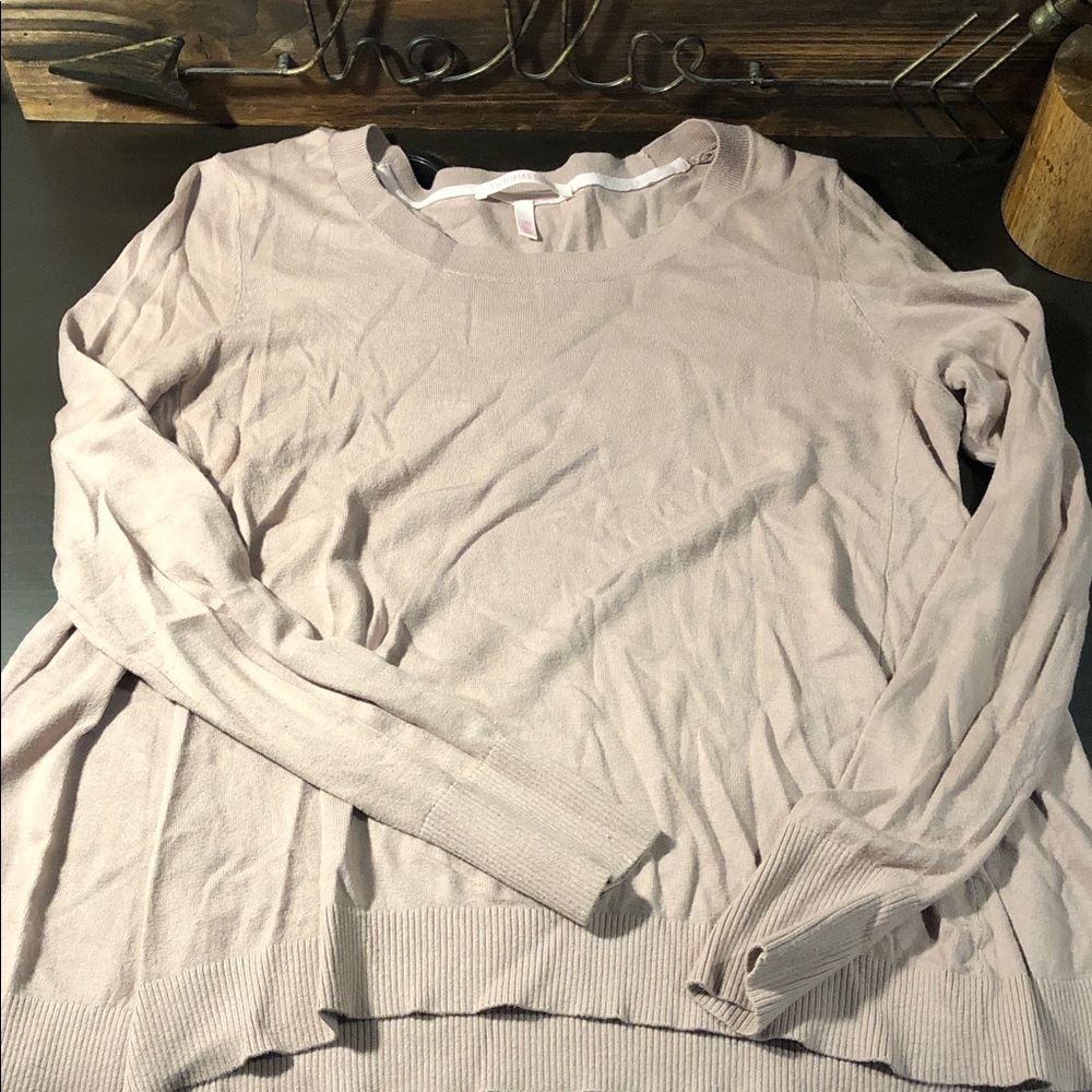 Victoria's Secret Light Mauve Long Sleeve Sweater Top